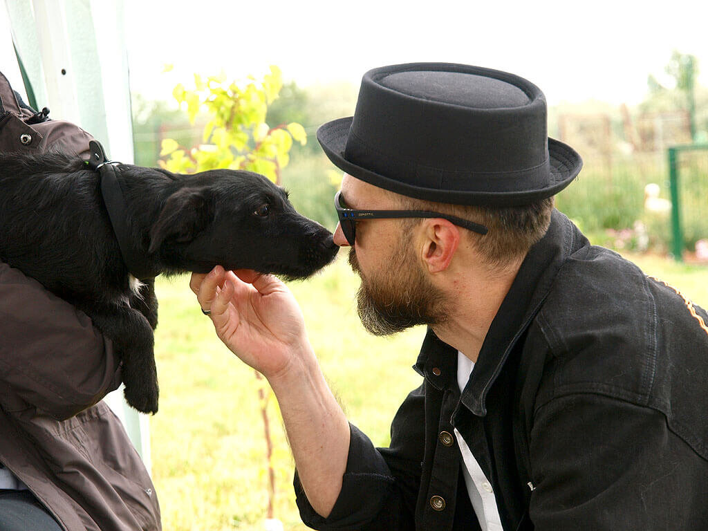 Michael Wraneschitz mit Hund